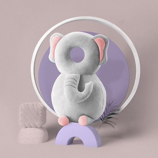 Grey Elephant Baby Head Protector